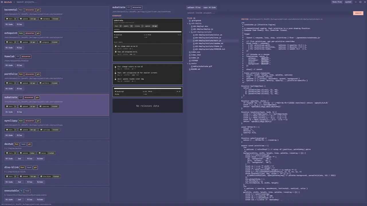 devhub legacy screenshot 2