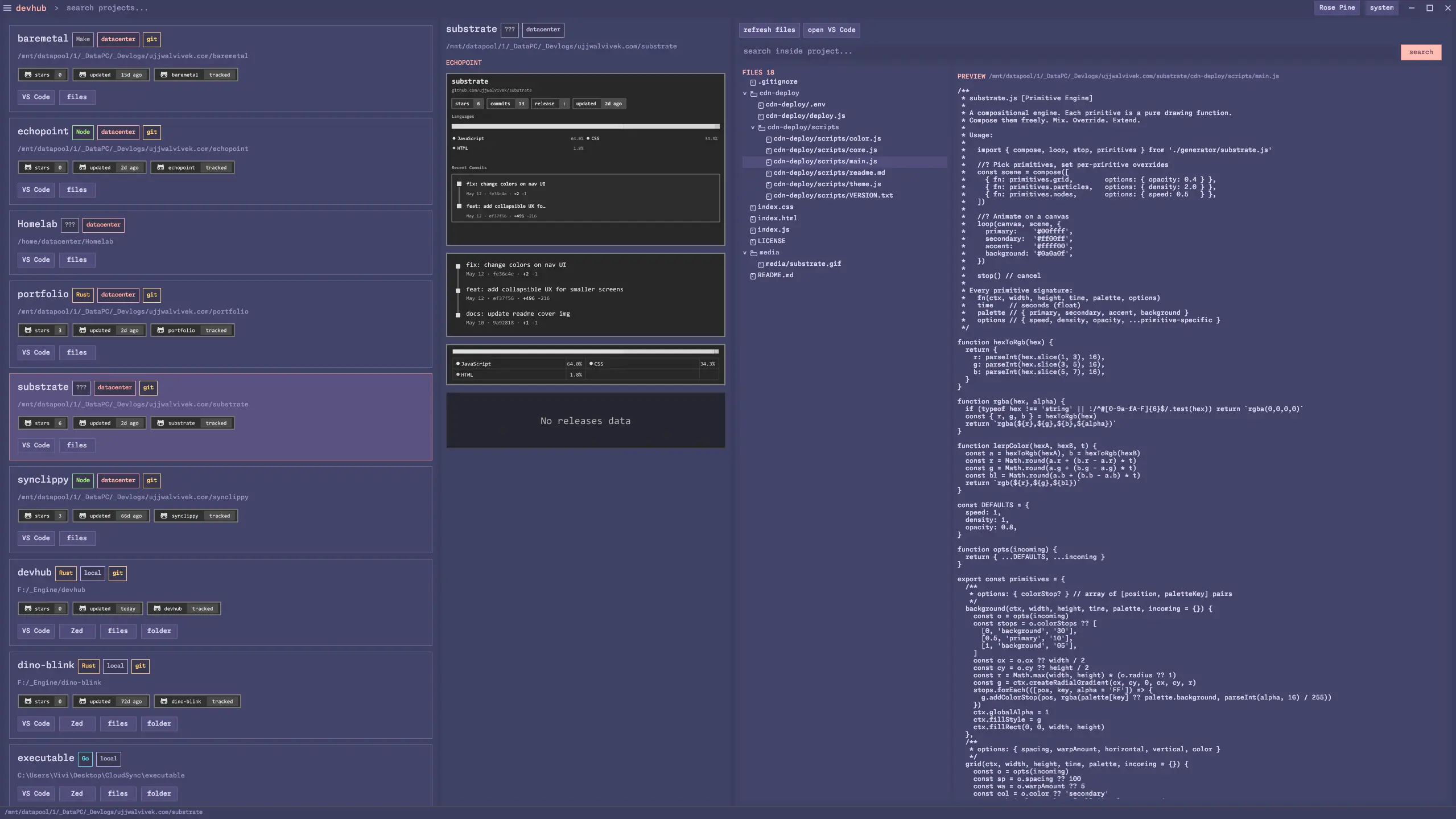 devhub screenshot 2